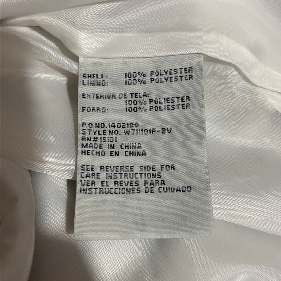 1X Plaid lined rain coat trench style Weather Tamer white grey cream button plus - Picture 8 of 9